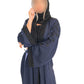 Coloured Split Abaya - High-Quality Fabric with Unique Split Design for Modest Stylish Wear
