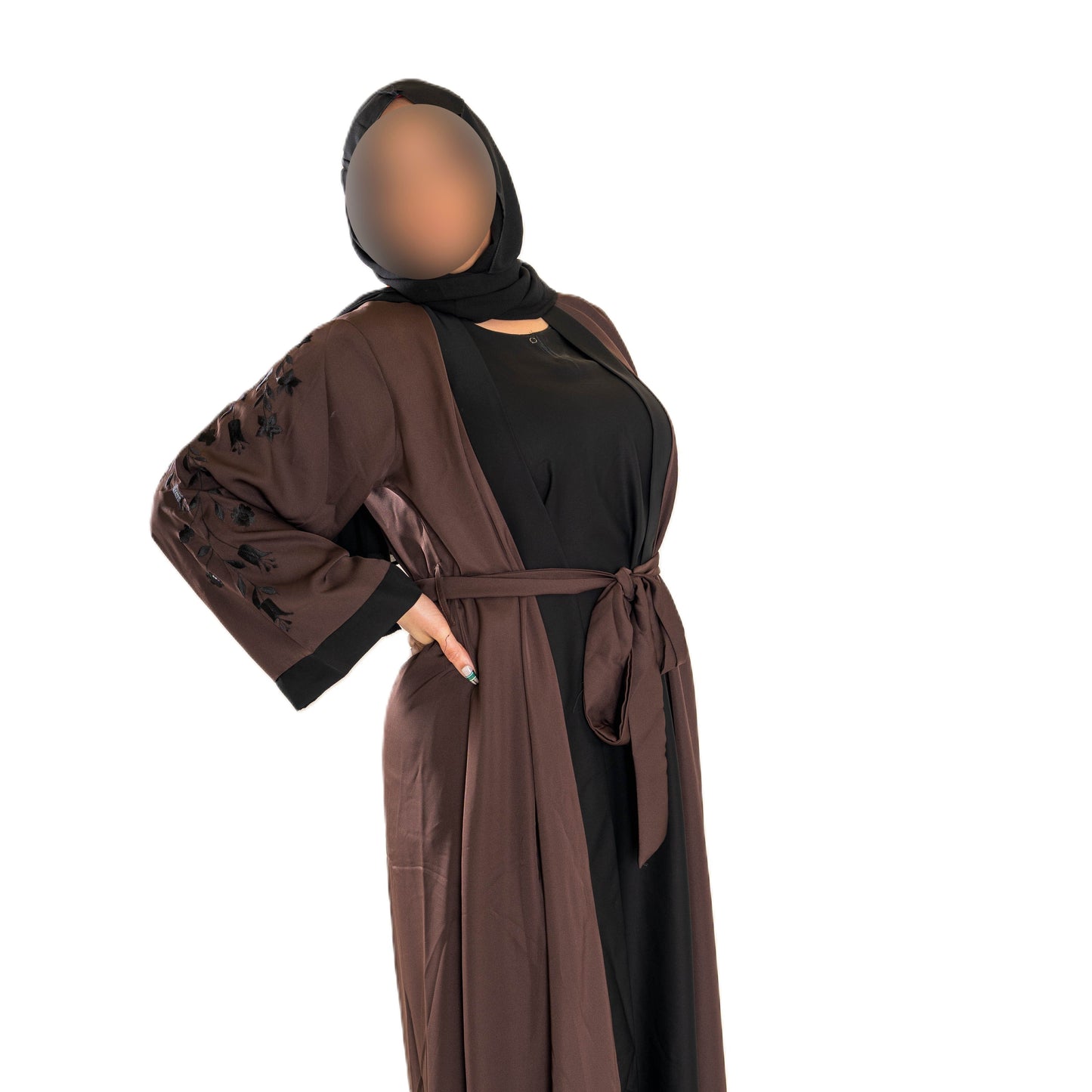 Coloured Split Abaya - High-Quality Fabric with Unique Split Design for Modest Stylish Wear