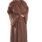 Chiffon Triple Layered Abaya Design - Elegant Brown Abaya with Three Layers for Comfort and Style