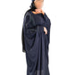 Blue Cutdana Abaya - Elegant Long Sleeve Dress with Unique Cutdana Design for Women