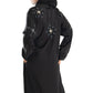 Black Cut Dana on Back Abaya with Elegant Embroidery and Soft Fabric for Comfort