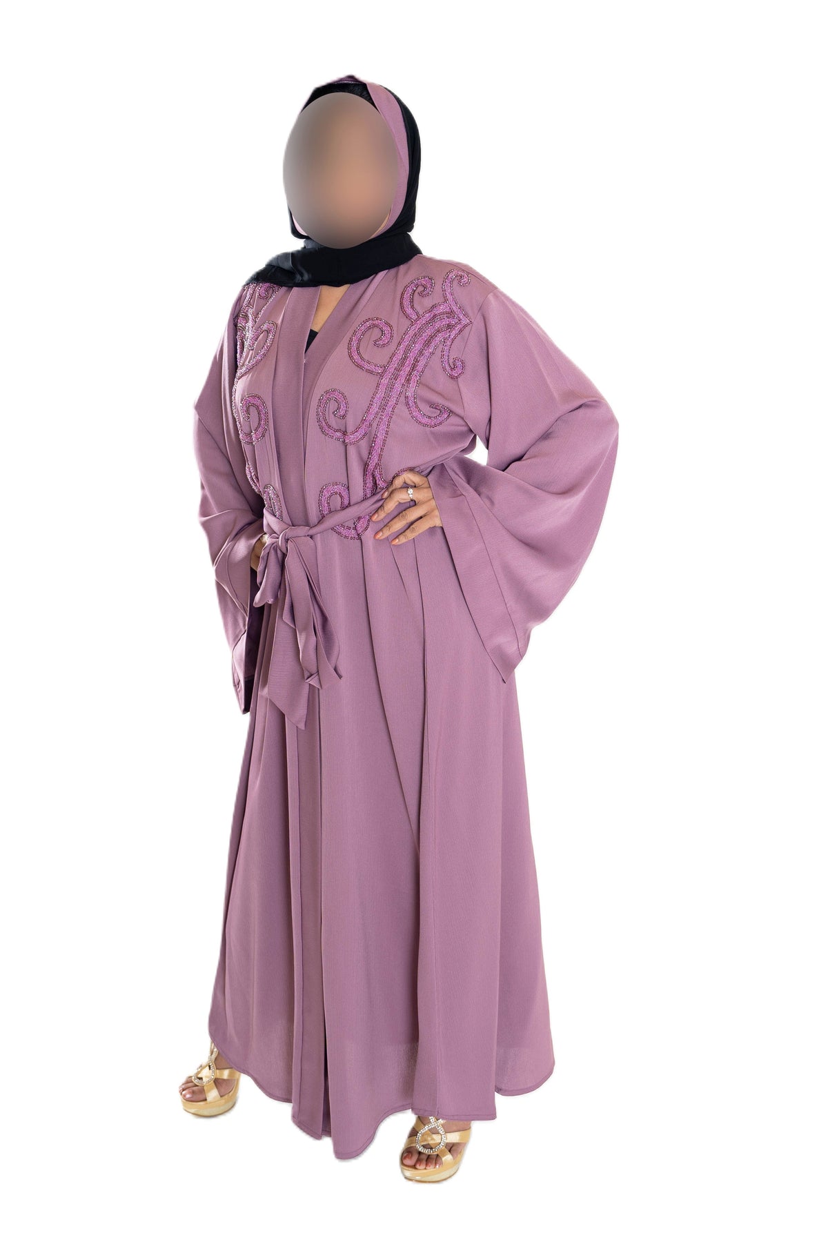 Pearl embroidered Abaya
