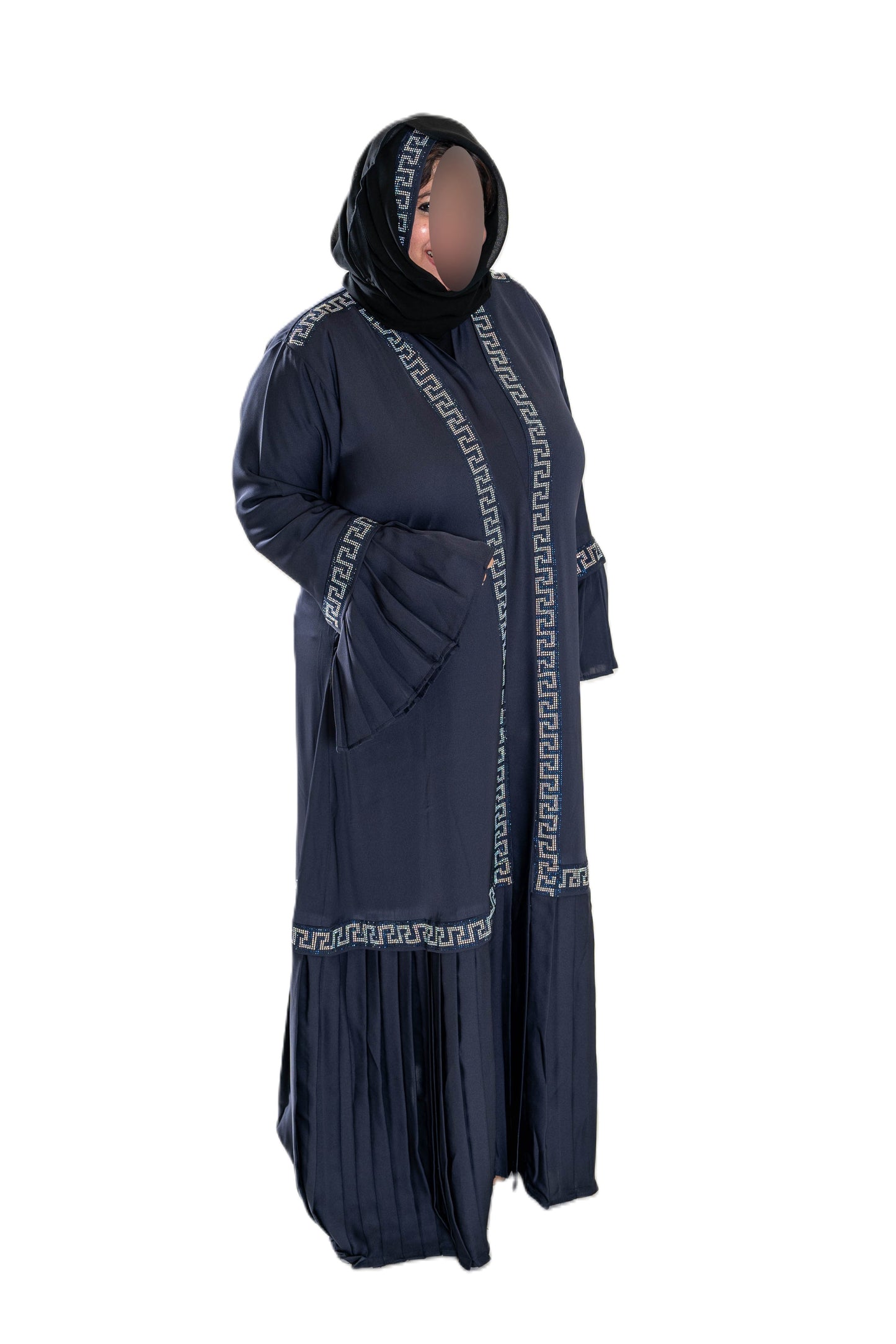 Double Layered Frill Sleeve Abaya with High-Quality Fabric for Comfort and Style Elegant and Sophisticated Design