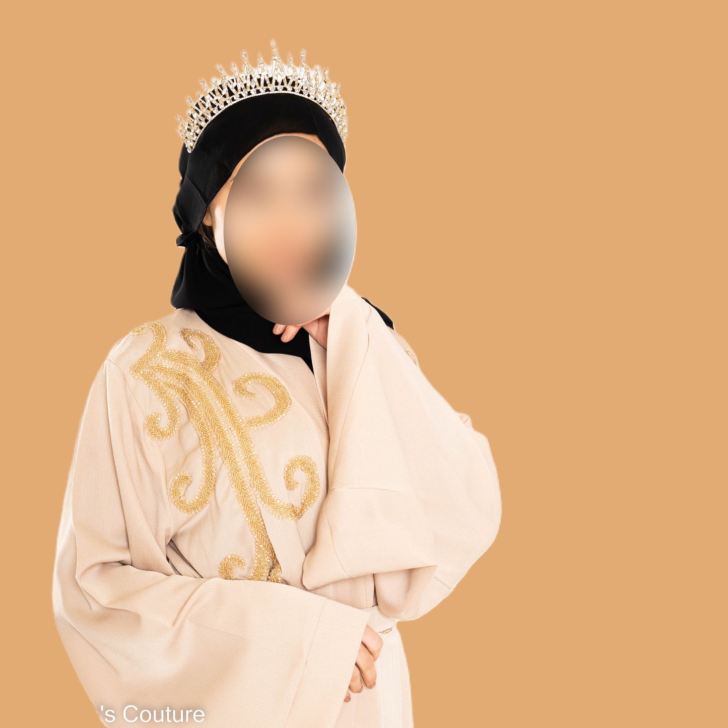 Pearl embroidered Abaya
