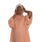 Chiffon Triple Layered Abaya in Vibrant Teal for Elegance and Comfort