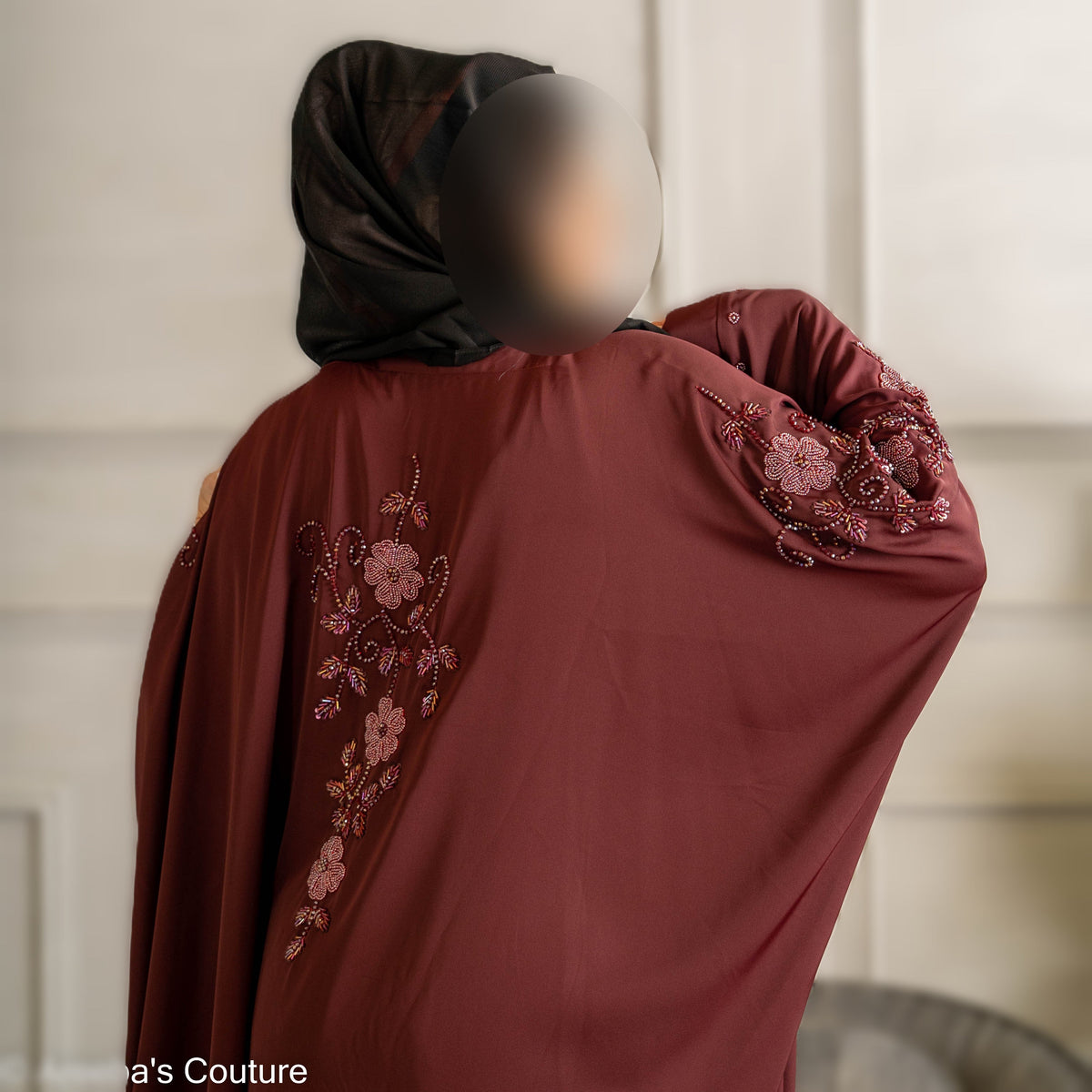 Coloured Embroidered Butterfly Abaya with Intricate Embroidery High-Quality Materials for Comfort and Durability Modest Style Staple Piece