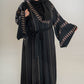 Black DMC rose gold Abaya