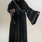 Black DMC rose gold Abaya
