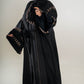 Black DMC rose gold Abaya