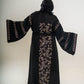 Black DMC rose gold Abaya