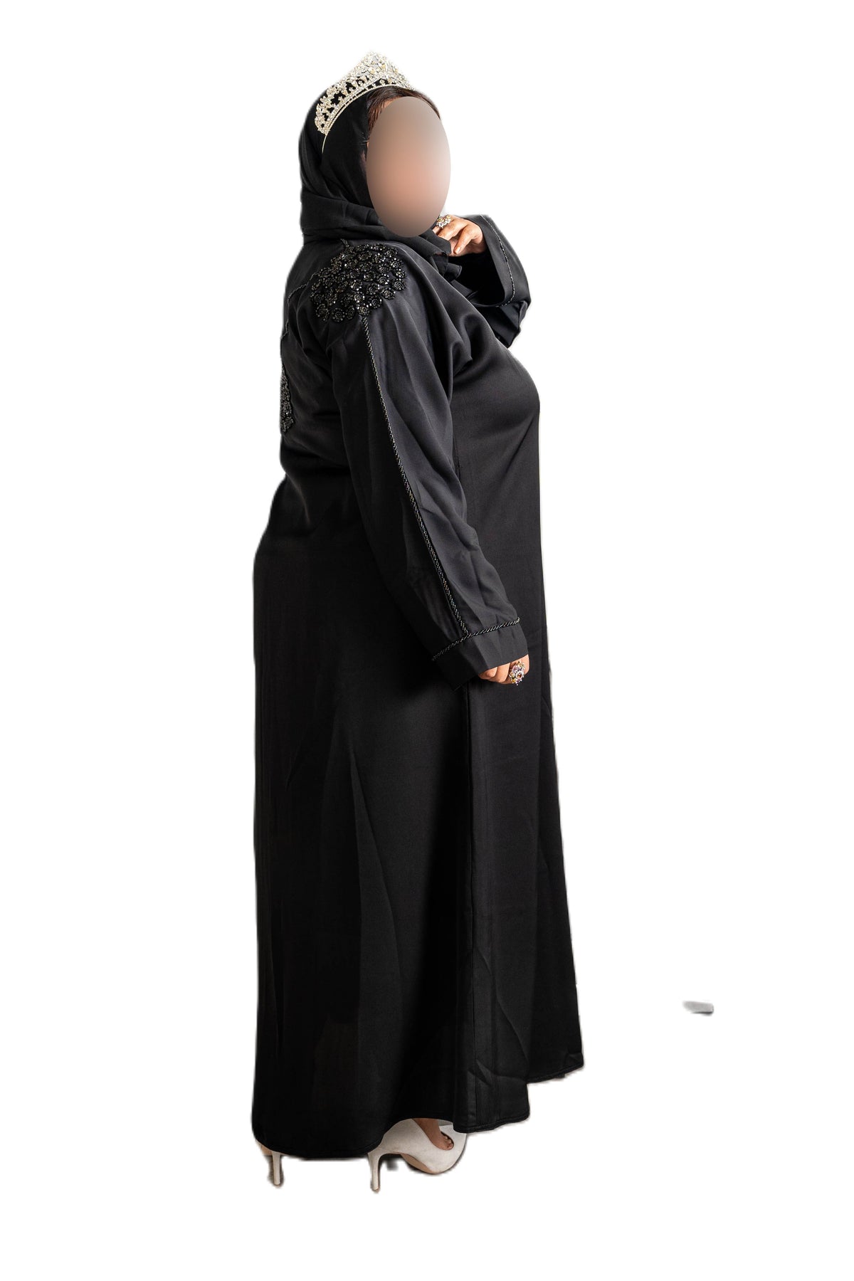 Black Cut Dana Abaya - High-Quality Material for Comfort and Versatility - Elegant and Sophisticated Design