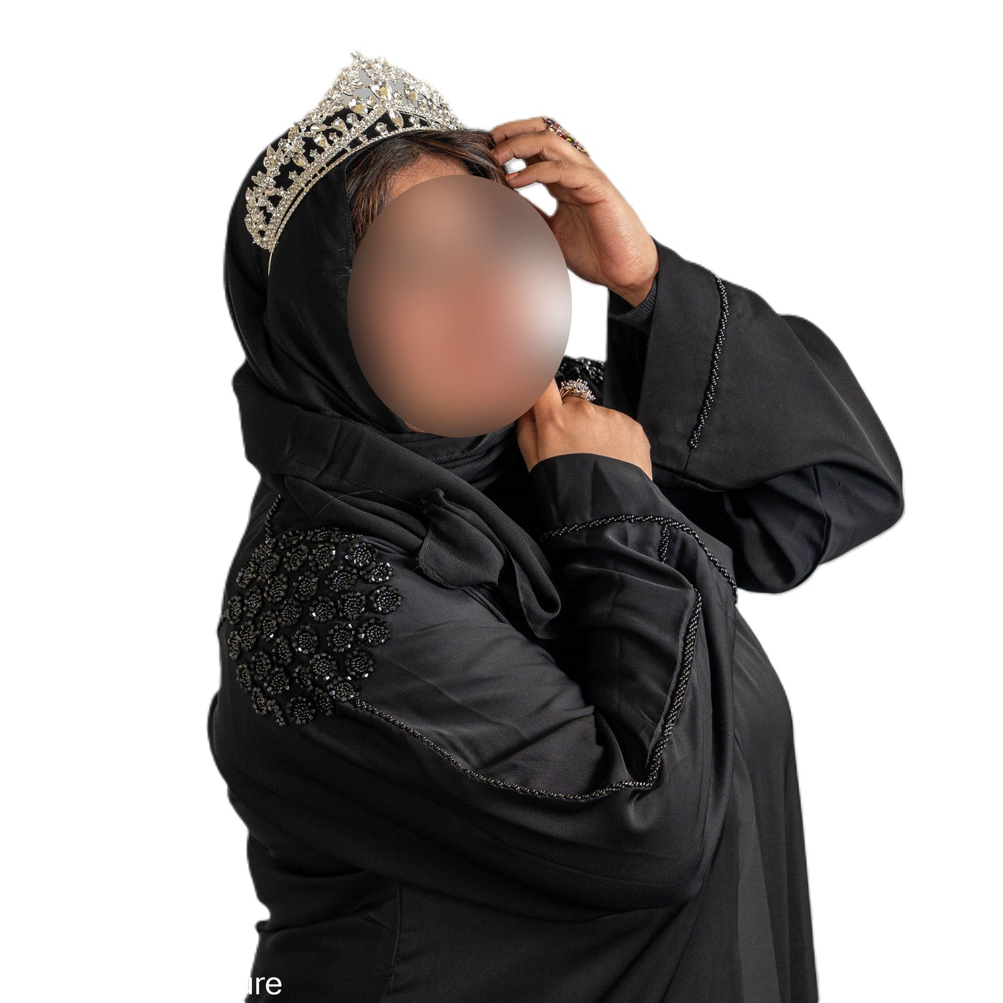 Black Cut Dana Abaya - High-Quality Material for Comfort and Versatility - Elegant and Sophisticated Design