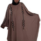 Elegant Pearls Embroidered Colour Abaya with High-Quality Materials for Special Occasions and Everyday Wear