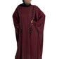 Elegant Pearls Embroidered Colour Abaya with High-Quality Materials for Special Occasions and Everyday Wear