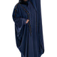 Multi Pearls Embroidered Colour Abaya with Elegant Style and Intricate Details for Formal Occasions