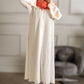 White Abaya with Embroidered Sleeves - High-Quality Fabric & Intricate Embroidery for Elegance and Sophistication ID