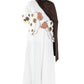 White Abaya with Embroidered Sleeves - High-Quality Fabric & Intricate Embroidery for Elegance and Sophistication ID