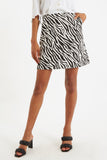 Louche Dylan Zebra Print A Line Mini Skirt