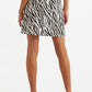 Louche Dylan Zebra Print A Line Mini Skirt