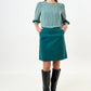 Dylan Babycord Mini Skirt - Petrol