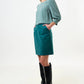Dylan Babycord Mini Skirt - Petrol