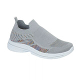 Appletini Ladies Slip On Comfort Knit Trainers Sneakers Grey