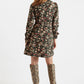Ebba Tapestry Print Long Sleeve Mini Dress