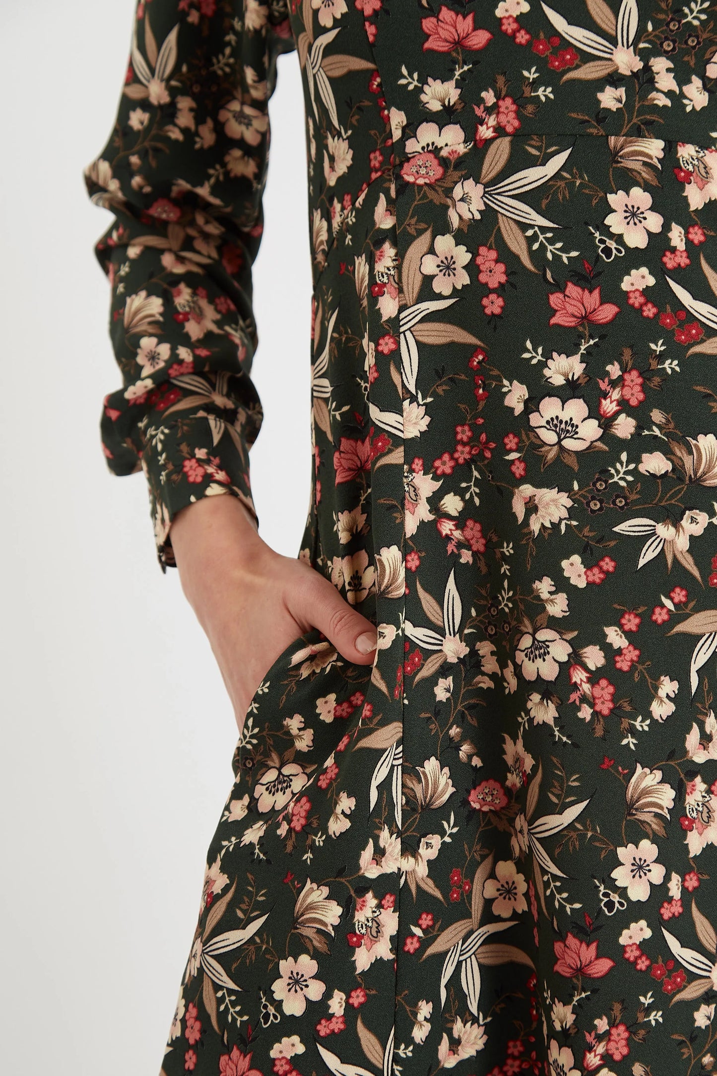 Ebba Tapestry Print Long Sleeve Mini Dress