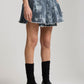 Womens Edh Love Print Skirt - Blue