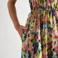 Eren Summer Dream Cut-Away Shoulder Print Midi Dress