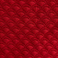 Flory Scallop Quilt Wide Leg Trouser - Wine Red
