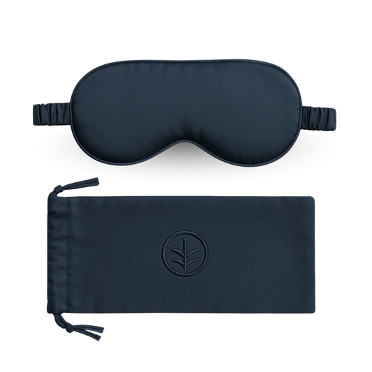 Essential Silk Sleep Eye Mask in Navy (Eucalyptus Silk)