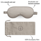 Essential Silk Sleep Eye Mask in Grey (Eucalyptus Silk)