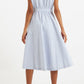 Fleur Sail Stripe Midi Shirt Dress Blue