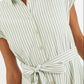 Fleur Sail Stripe Midi Shirt Dress