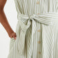 Fleur Sail Stripe Midi Shirt Dress