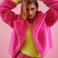 Pink Faux Fur Jacket