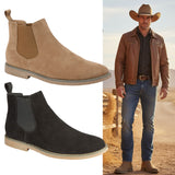 Faux Suede Desert Boots and Leather Jacket