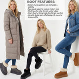 Faux fur collar detail on stylish platform boots Black , Grey, Brown