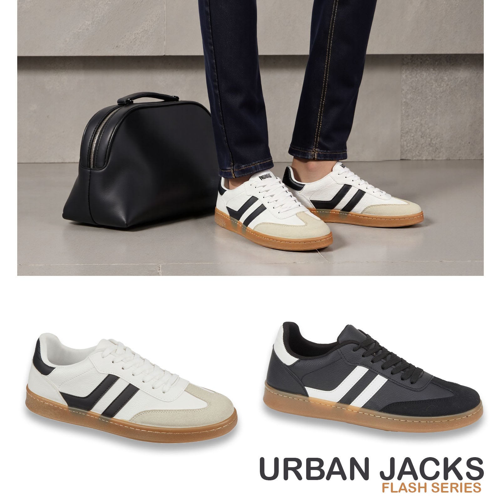 Flash Mens Stripe Trainers