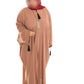 Colour Abaya with Brooch - High-Quality Fabric Elegant and Versatile Abaya for Any Occasion