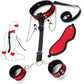 Behind back collar body restraints and hand cuffs