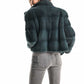 Olive Genuine Mink Fur Jacket