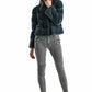 Olive Genuine Mink Fur Jacket