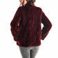 Burgundy Luxury Genuine Mink Fur Jacket
