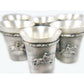 Silver Steed Set of FOUR Silver Coated Shot Glasses