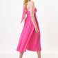 Geri Moss Crepe Halter Neck Midi Dress