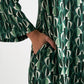 Gwenola Mid Century Retro Print Mini Dress - Green