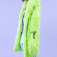 Green Faux Mongolian Fur Bamboo Coat