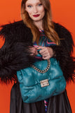 Green Lulu Handmade Faux Leather Satchel